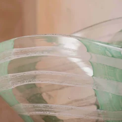 Graham & Green Pink and Jade Glass Bowl