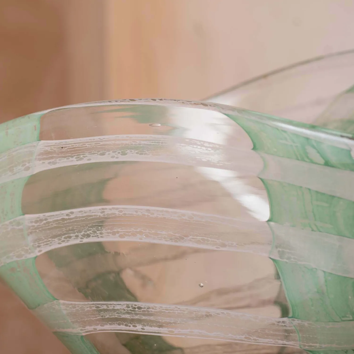 Graham & Green Pink and Jade Glass Bowl