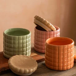 Graham & Green Pink Ceramic Cookie Jar