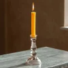 Graham & Green Pink Glass Candle Holder