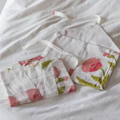 Graham & Green Pink Pavot Flower Block Printed Dressing Gowns