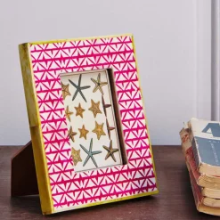 Graham & Green Pink Print Bone Frame