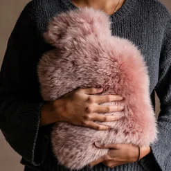 Graham & Green Pink Sheepskin Hot Water Bottle