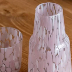 Graham & Green Pink Speckle Carafe and Tumbler