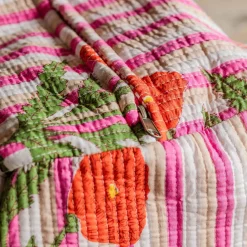 Graham & Green Pink Stripe and Floral Weekend Bag - Small