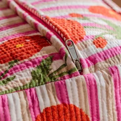 Graham & Green Pink Stripe and Floral Weekend Bag - Large
