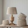 Graham & Green Pleated Natural Linen Empire Shades