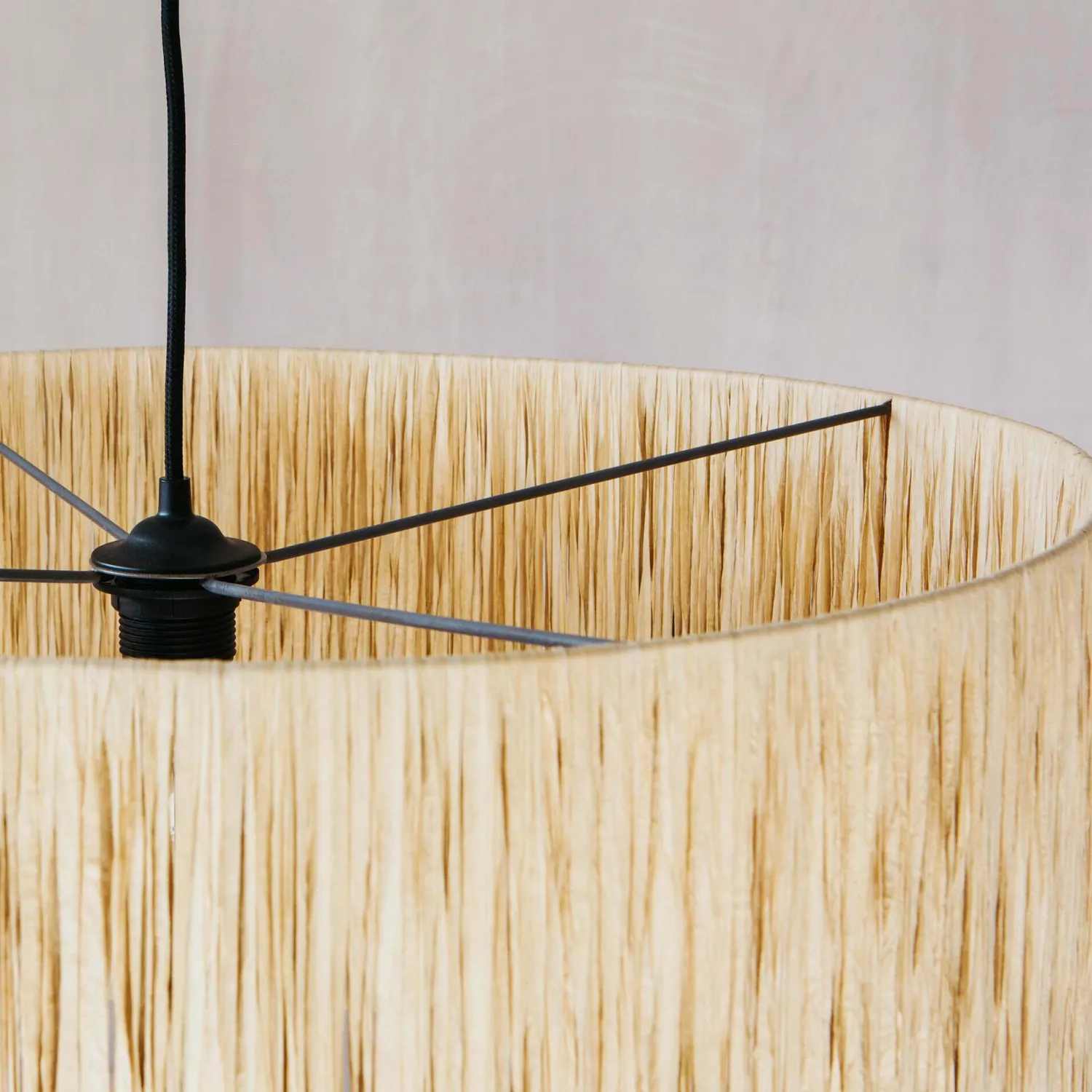 Graham & Green Raffia Natural Pendant Light