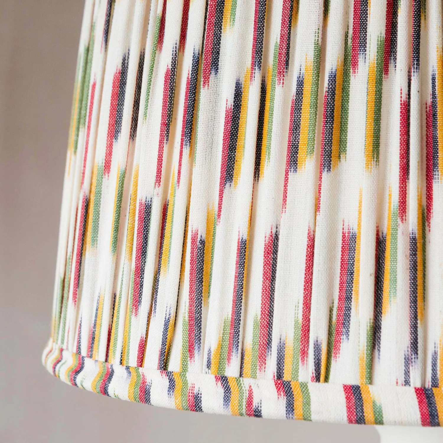 Graham & Green Rainbow Pleated Ikat Lamp Shades