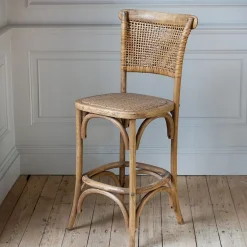 Graham & Green Rattan Kitchen Stool