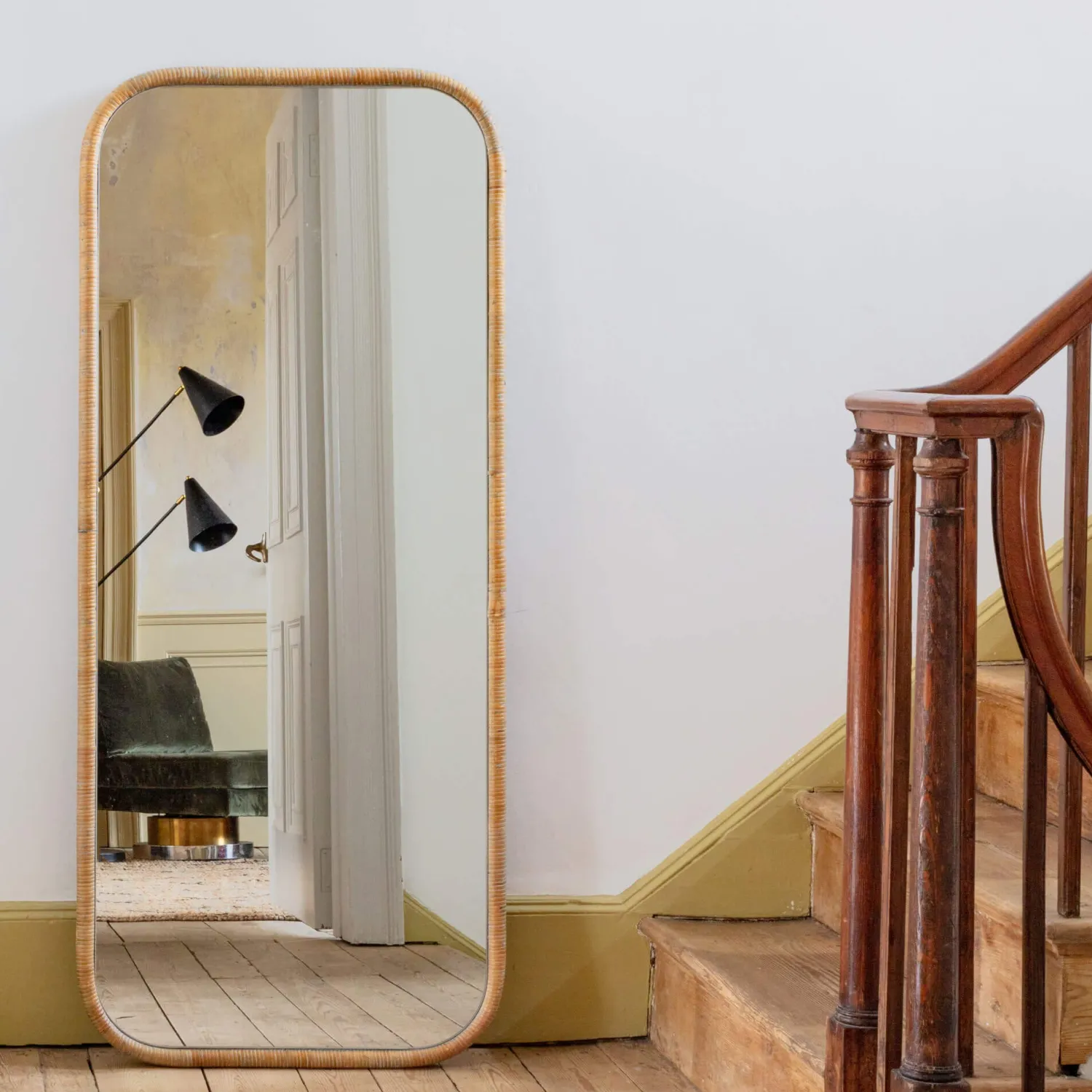 Graham & Green Rattan Style Wall Mirror
