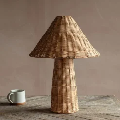 Graham & Green Rattan Table Lamp