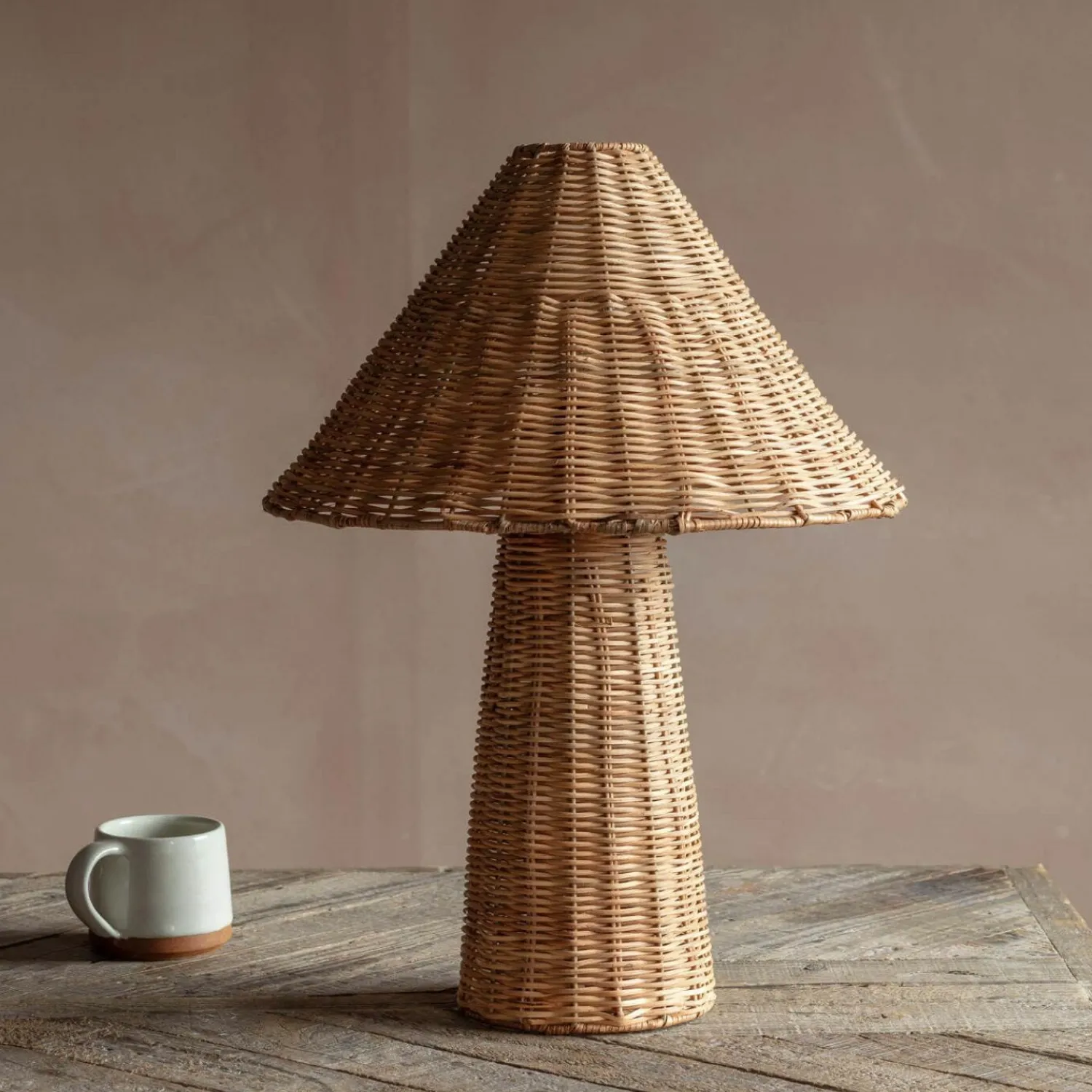 Graham & Green Rattan Table Lamp