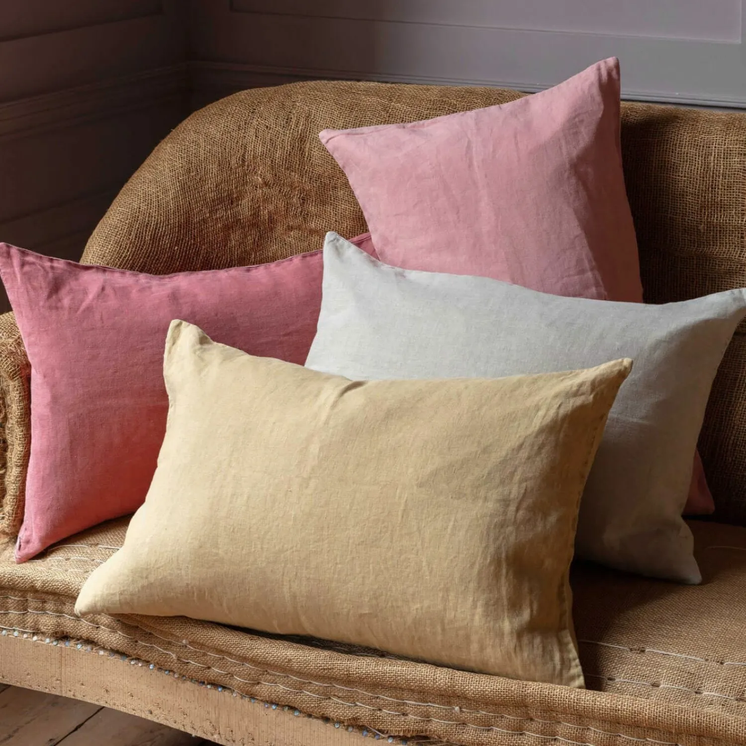 Graham & Green Rectangle Linen Cushions