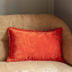 Graham & Green Rectangular Stonewashed Velvet Cushions