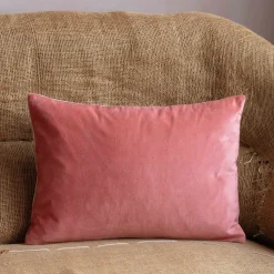Graham & Green Rectangular Velvet and Linen Backed Cushions