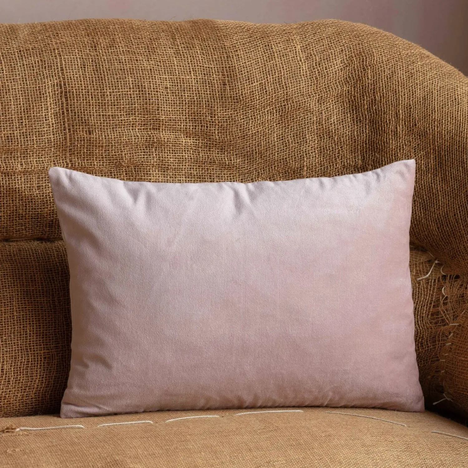 Graham & Green Rectangular Velvet and Linen Backed Cushions