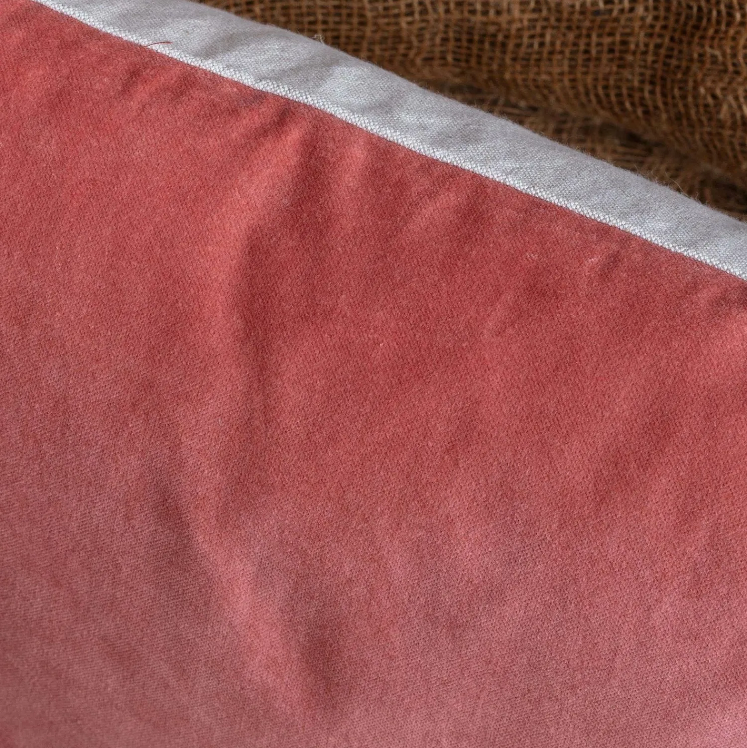 Graham & Green Rectangular Velvet and Linen Backed Cushions