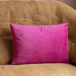 Graham & Green Rectangular Velvet and Linen Backed Cushions