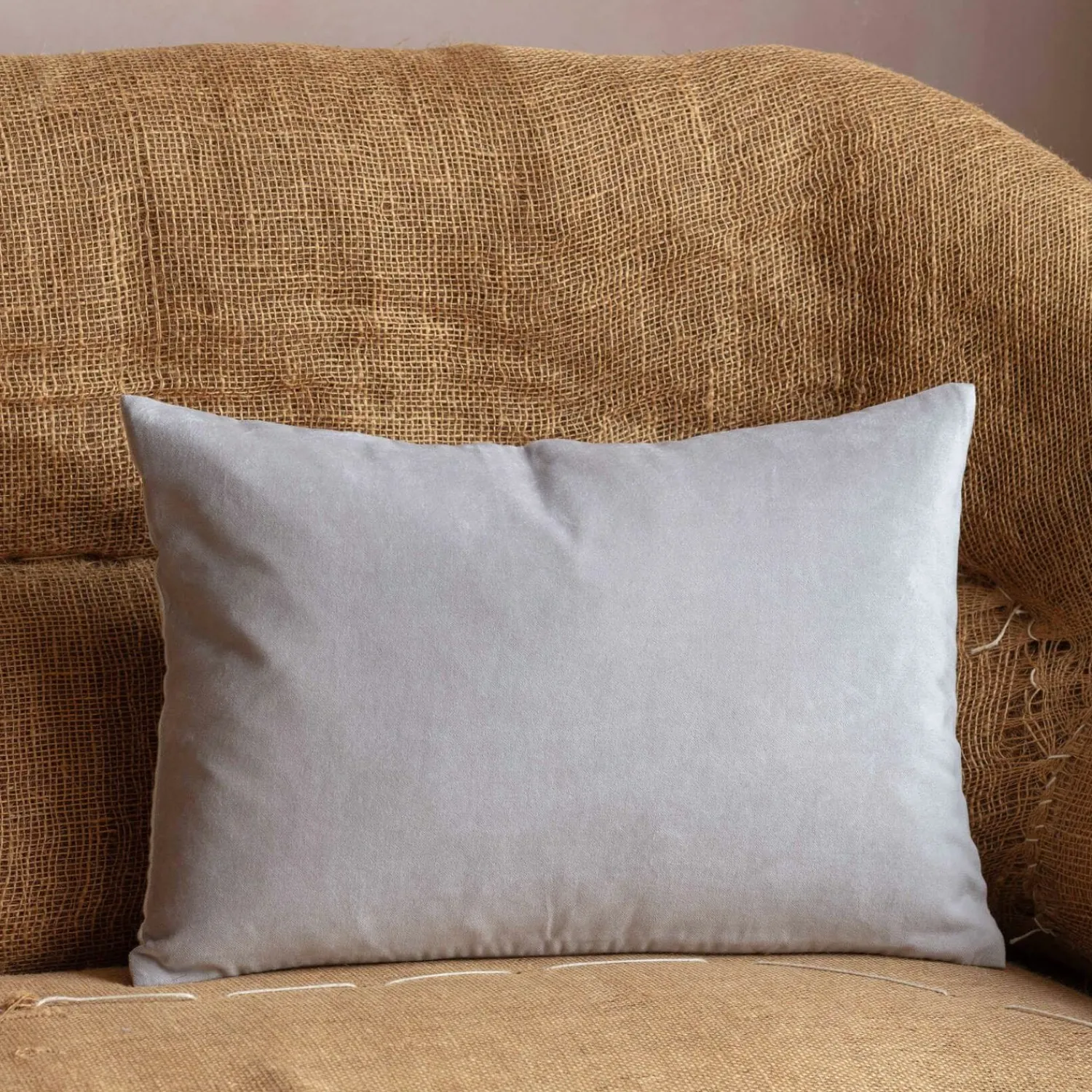 Graham & Green Rectangular Velvet and Linen Backed Cushions