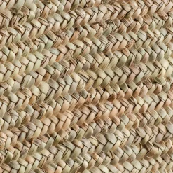 Graham & Green Red Leather and Natural Woven Palm Shopper Bag