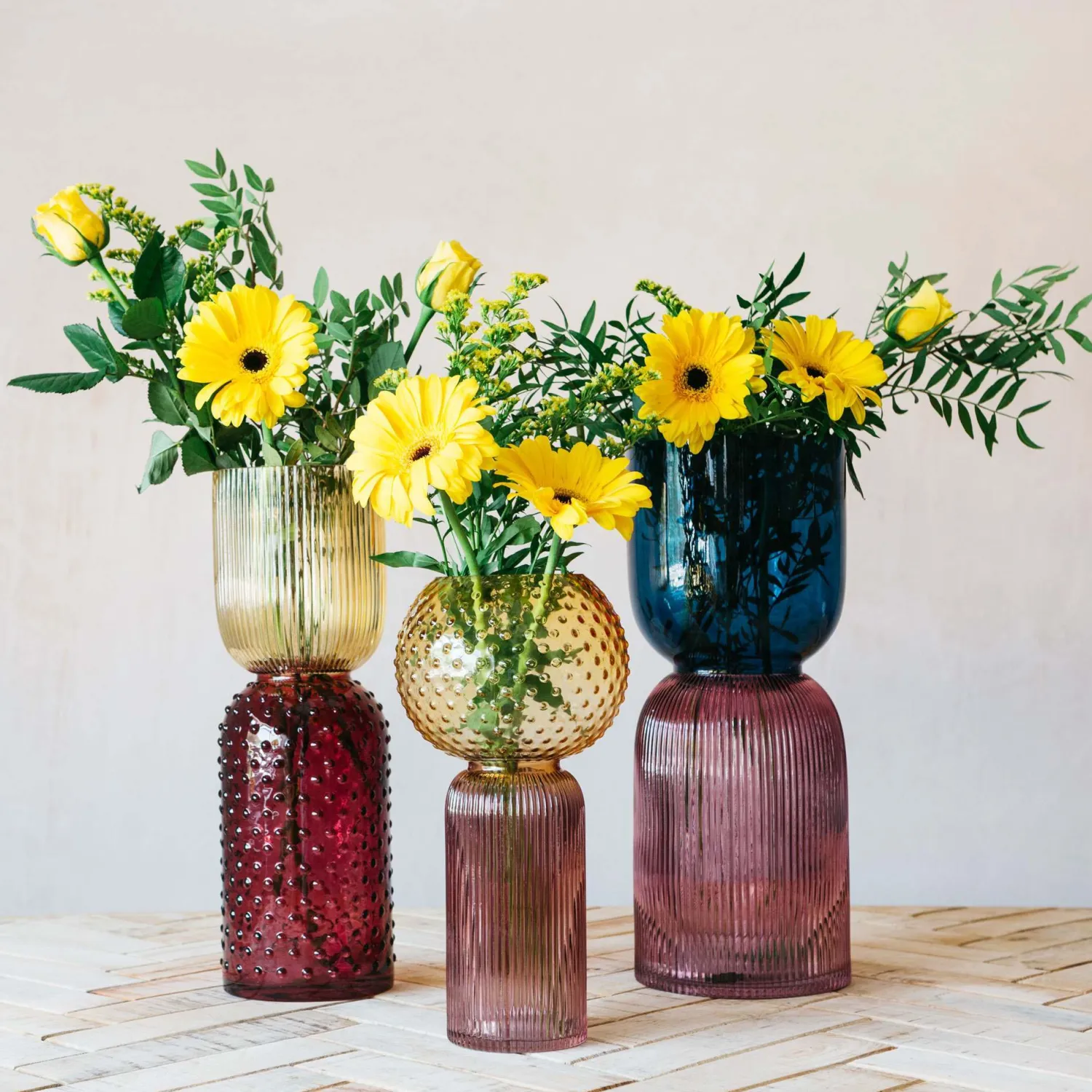 Graham & Green Retro Glass Vases
