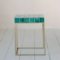 Graham & Green Rhia Green Tile Side Table