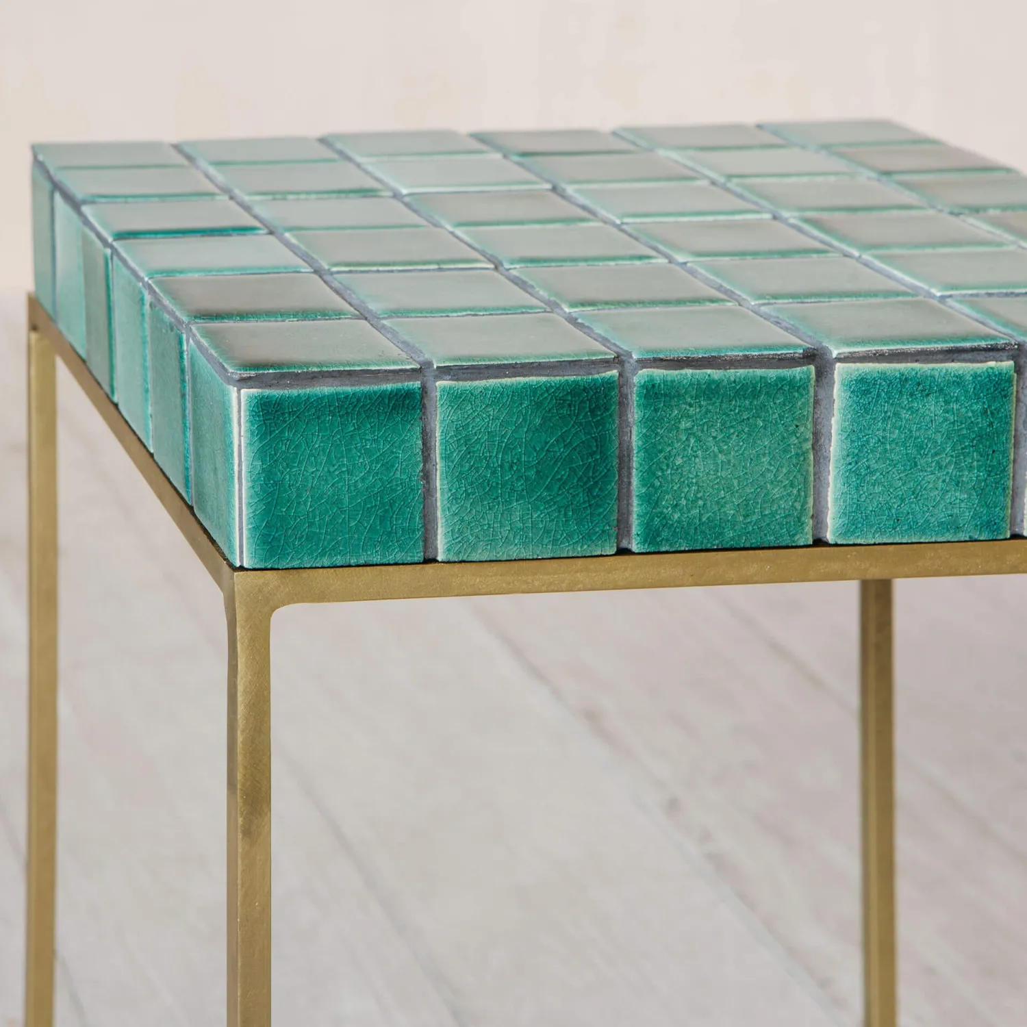 Graham & Green Rhia Green Tile Side Table