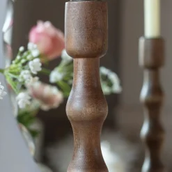 Graham & Green Rico Wooden Candle Holder