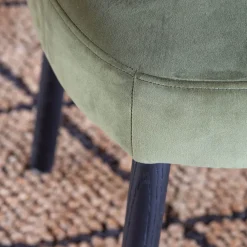 Graham & Green Rigby Moss Green Velvet Chair