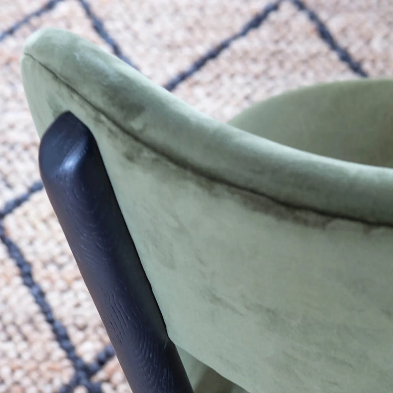 Graham & Green Rigby Moss Green Velvet Chair