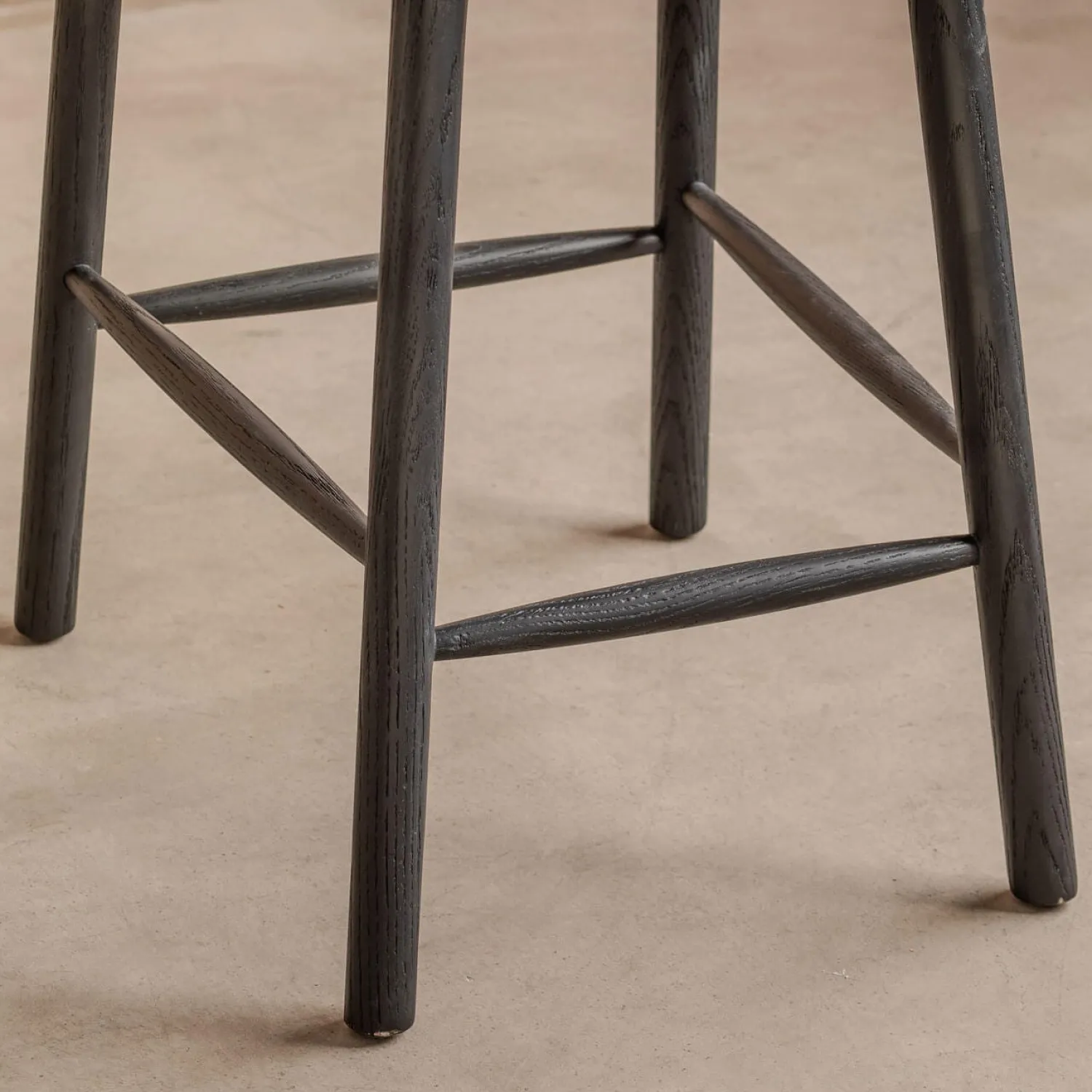 Graham & Green Rigby Moss Green Velvet Kitchen Stool