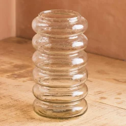 Graham & Green Ringed Speckled Glass Vase