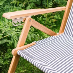 Graham & Green Riviera Navy Stripe Deck Chair
