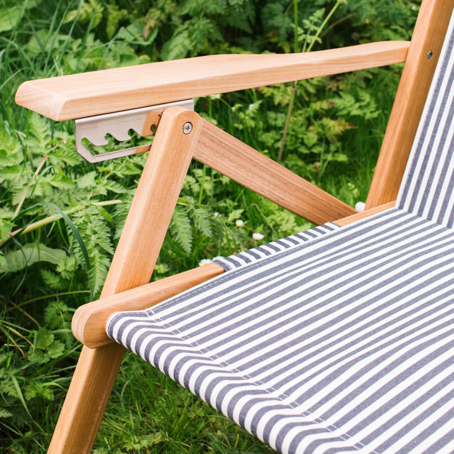 Graham & Green Riviera Navy Stripe Deck Chair