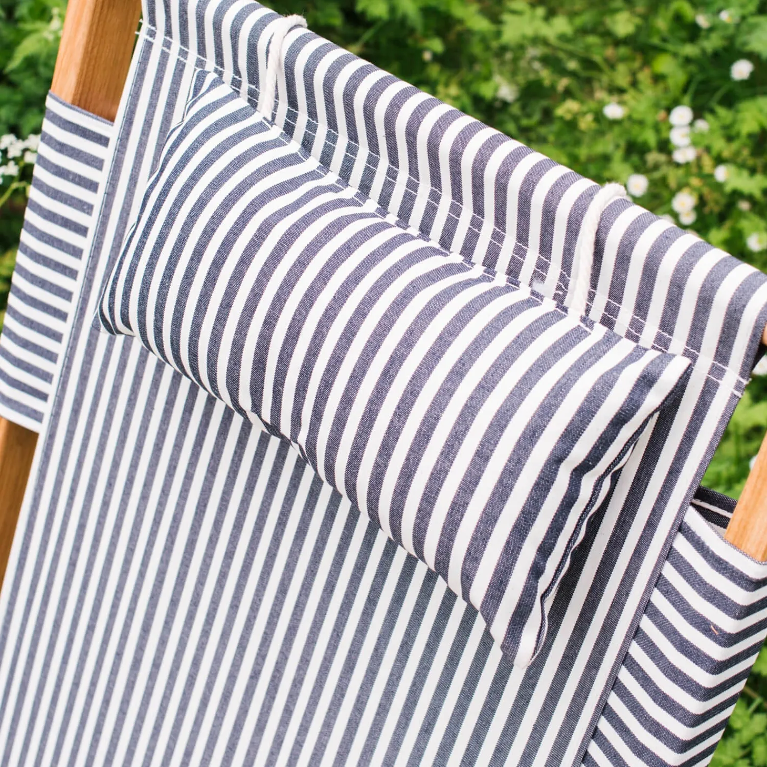 Graham & Green Riviera Navy Stripe Deck Chair
