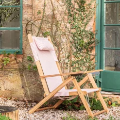 Graham & Green Riviera Pink Stripe Deck Chair