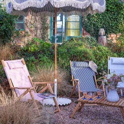 Graham & Green Riviera Pink Stripe Deck Chair