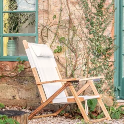 Graham & Green Riviera White Deck Chair