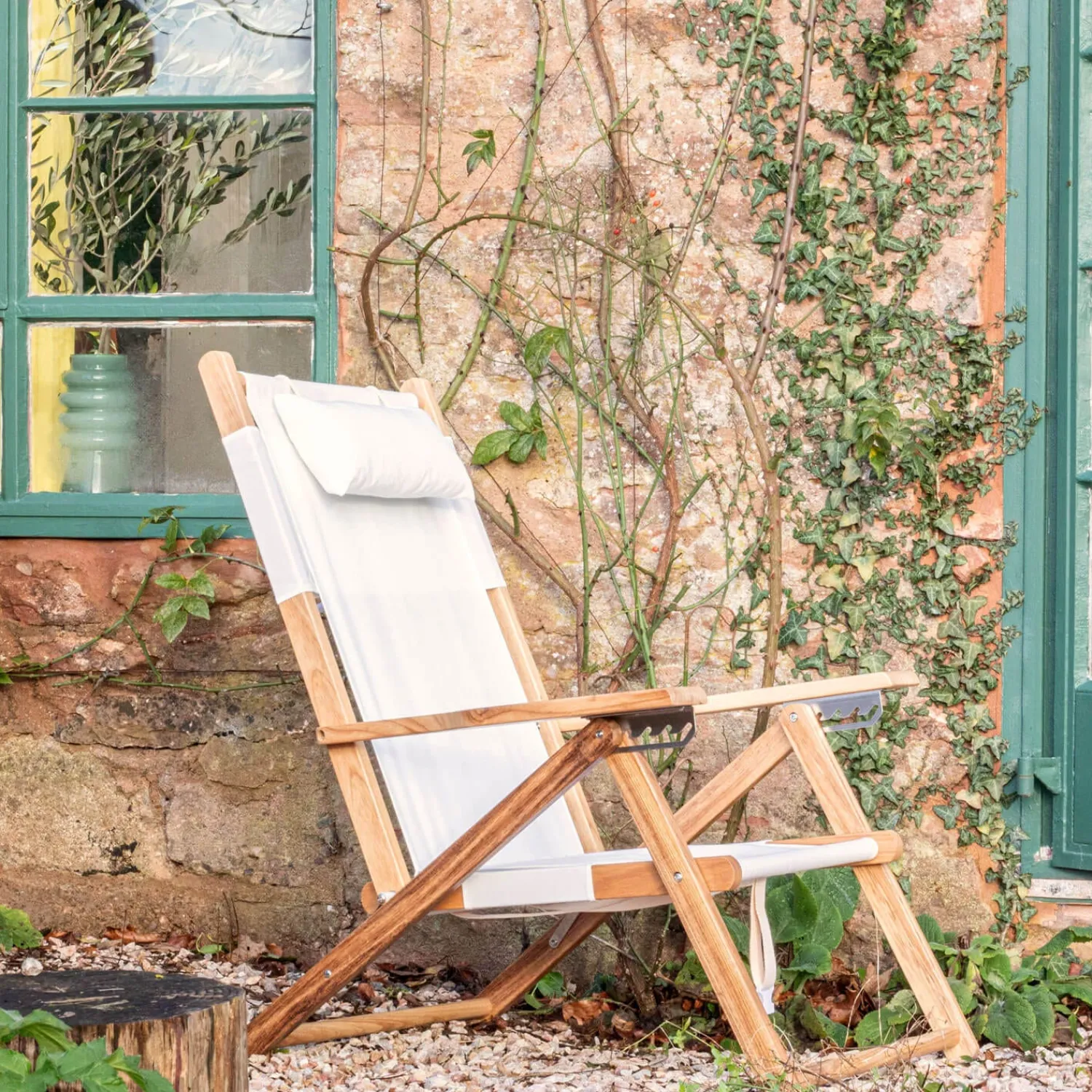 Graham & Green Riviera White Deck Chair