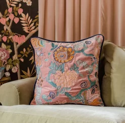 Graham & Green Rosalind Embroidered Square Cushions