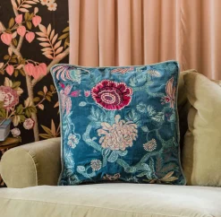 Graham & Green Rosalind Embroidered Square Cushions