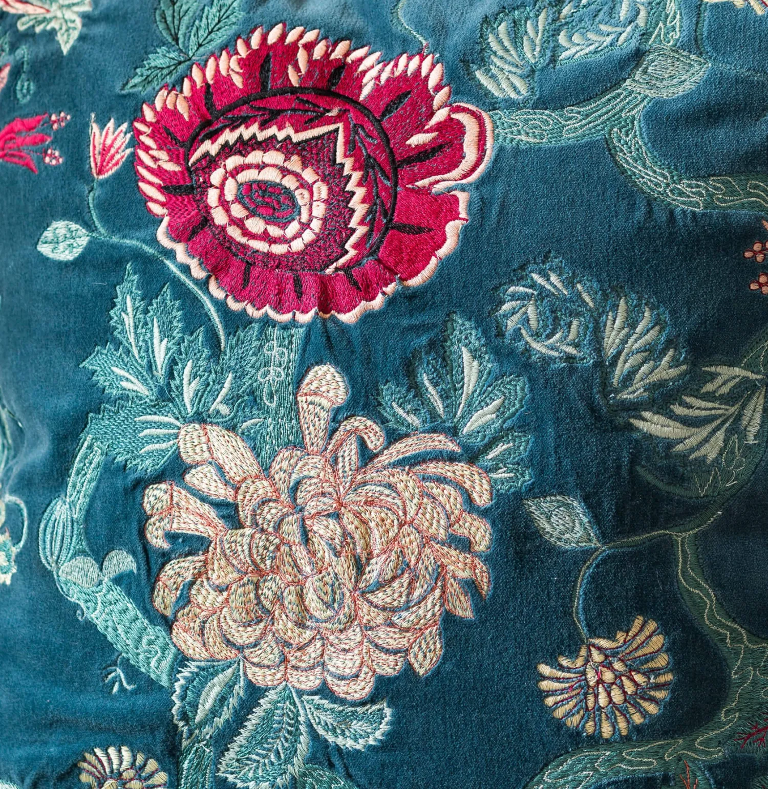 Graham & Green Rosalind Embroidered Square Cushions