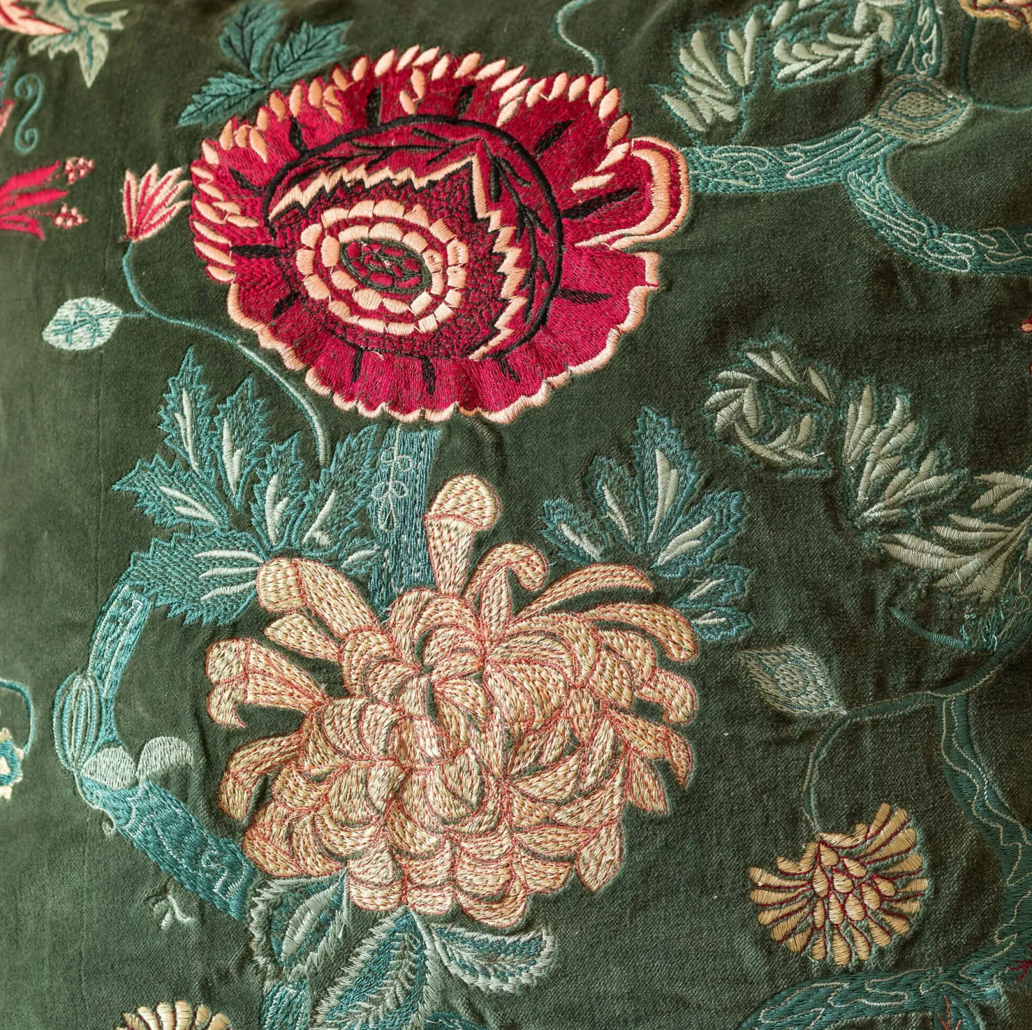 Graham & Green Rosalind Embroidered Square Cushions