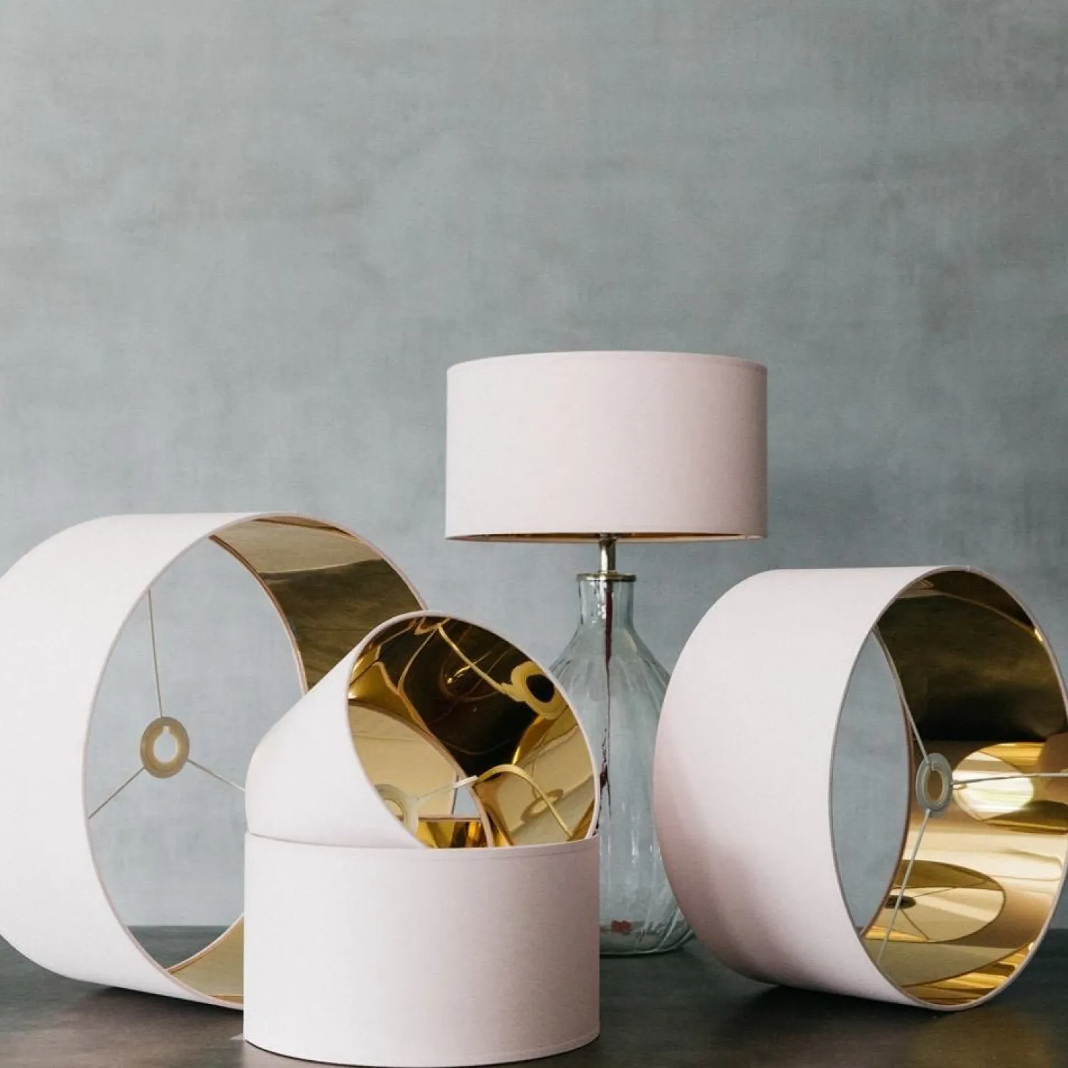 Graham & Green Rose Blush Cotton Lamp Shades