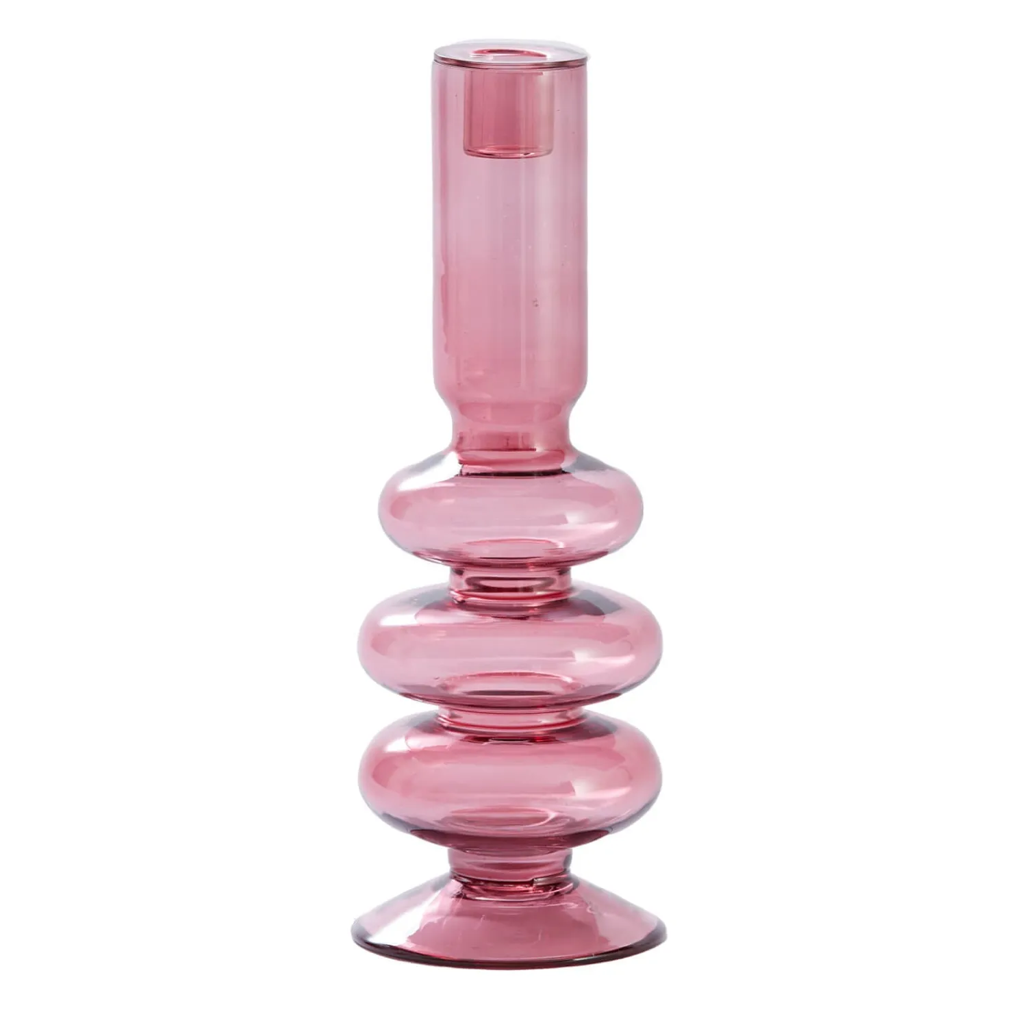 Graham & Green Rose Pink Bubble Candle Holder