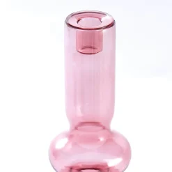 Graham & Green Rose Pink Bubble Candle Holder