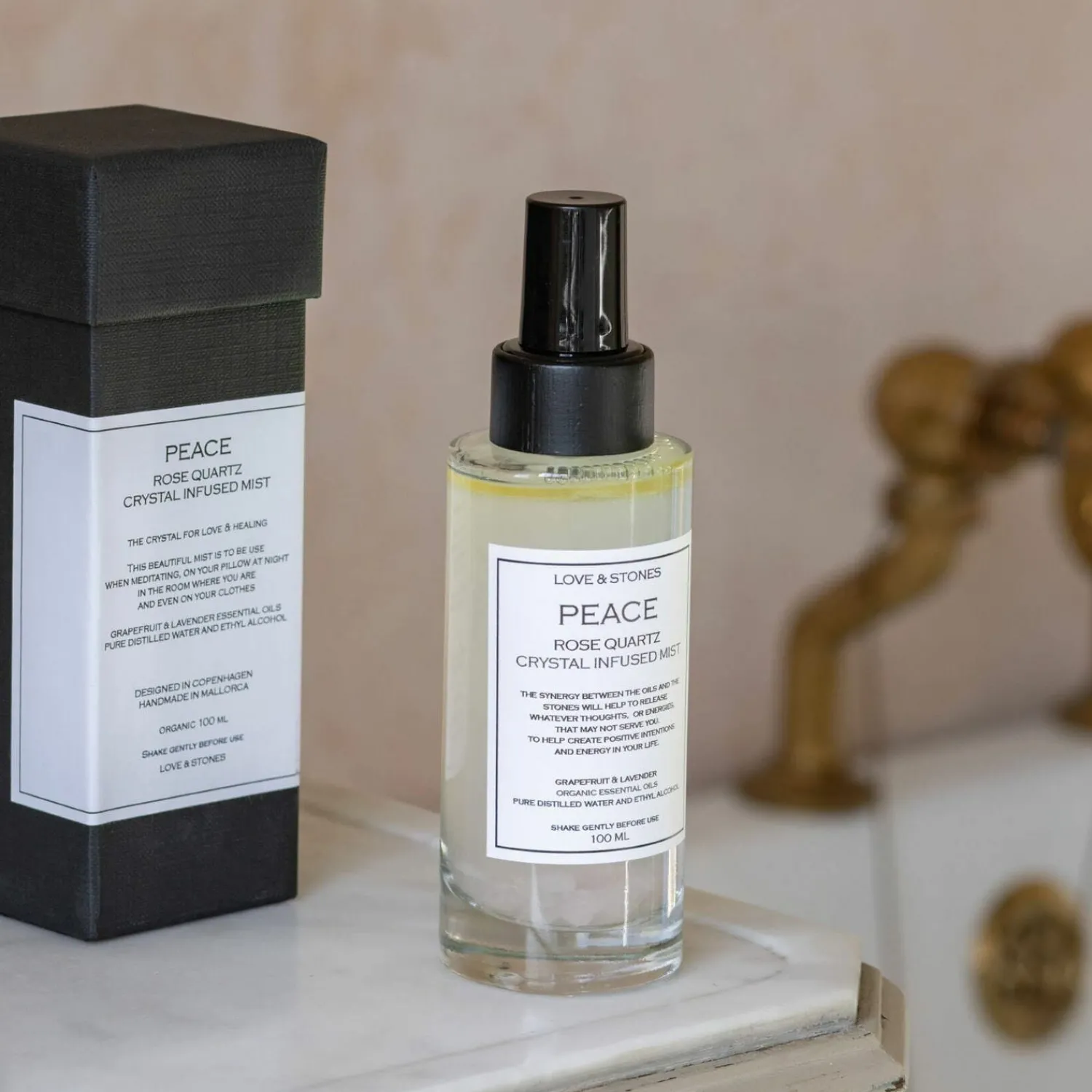 Graham & Green Rose Quartz Peace Mist