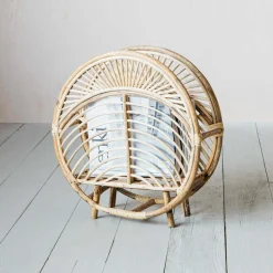 Graham & Green Round Cane Magazine Rack