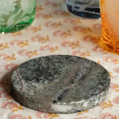 Graham & Green Round Green Marble Coaster